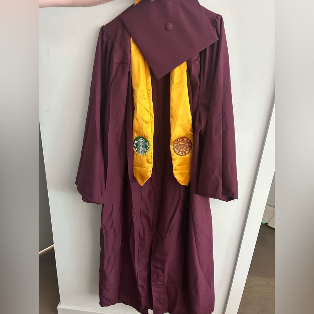ASU graduation cap/gown